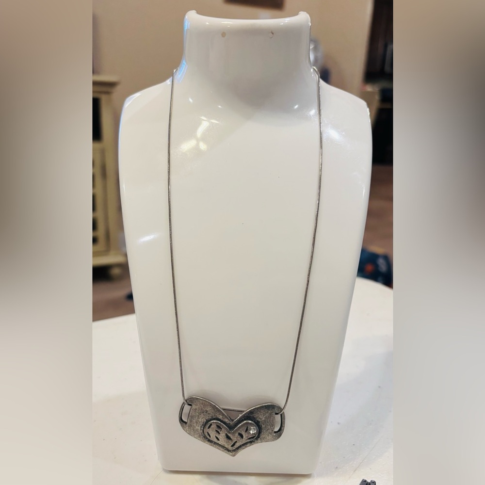 Heart-Shaped Silver Pendant Necklace